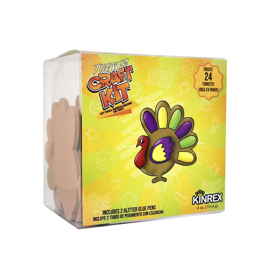 KINREX - Wholesale DIY Craft Kit - Wonderful Thanksgiving Turkey Craft - Thanksgiving Decorations Kit