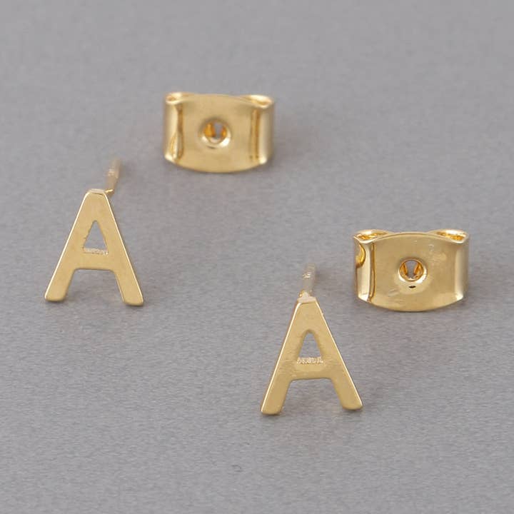 Alphabetical Letter Chic Stud Earrings for wholesale by 3AM BY H&D ACCESSORIES