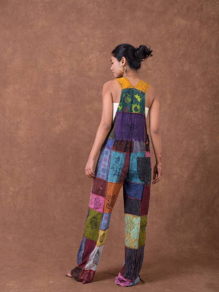 Multicolor Rhea Patch Jumper, Cotton Multiple Pockets Travel Overall for wholesale on Faire1