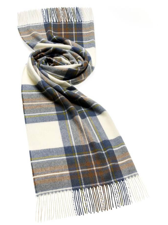 Blanket Scarf- Shawl - Stole - Wrap - Tartan - Muted Blue Stewart for wholesale by Bronte Moon