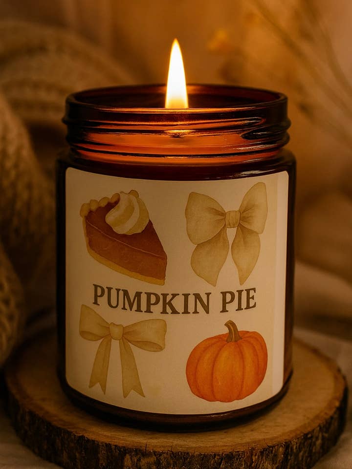 Pumpkin Pie Soy Candle for wholesale by Lunastry