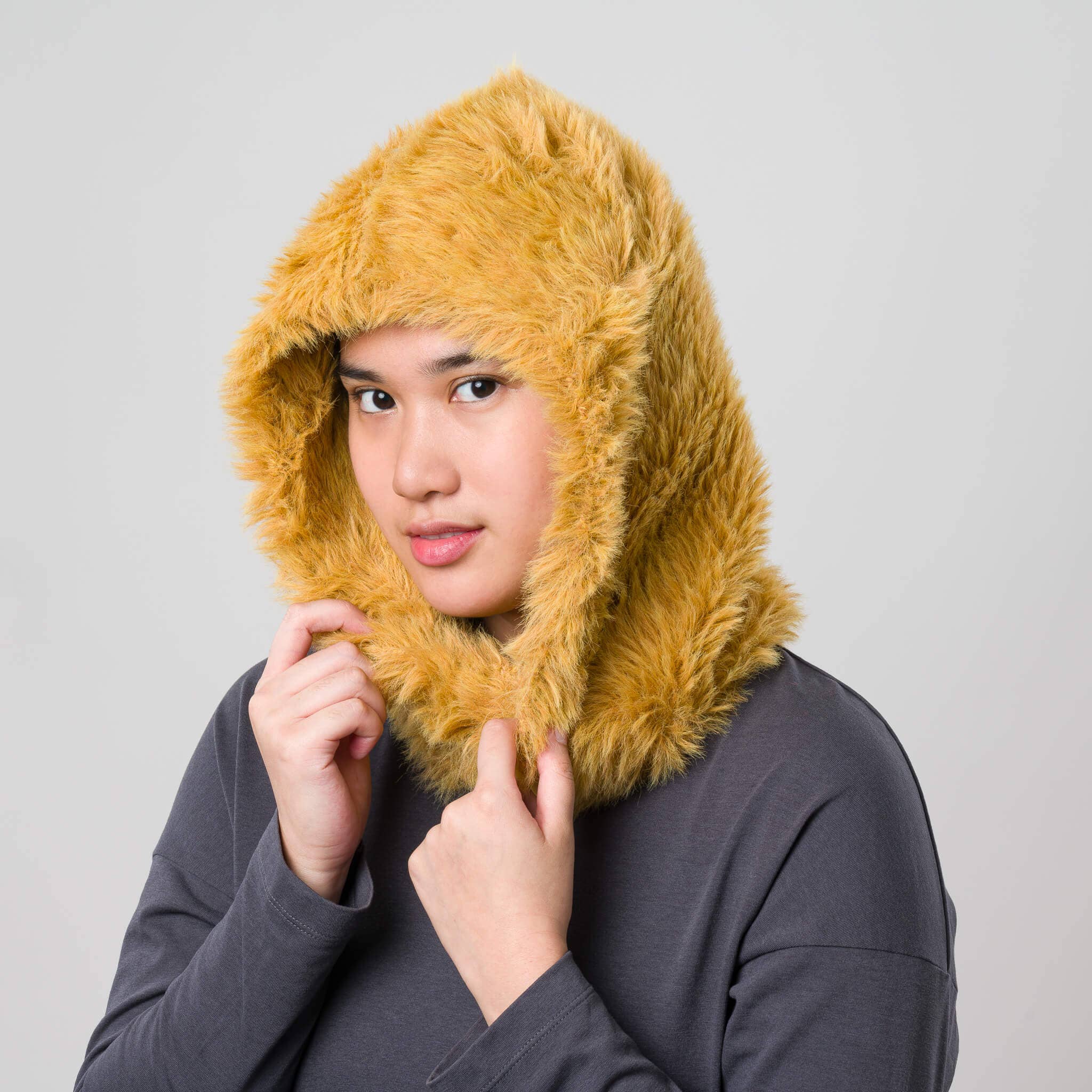 VERLOOP | knits - Wholesale Balaclava - Unisex - Faux Fur Knit Hood9