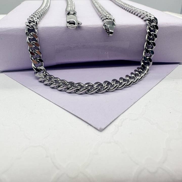 Milie - Wholesale Link & chain necklace - 18k Gold Filled Cuban Link Chain: 6mm Miami Curb Necklace11