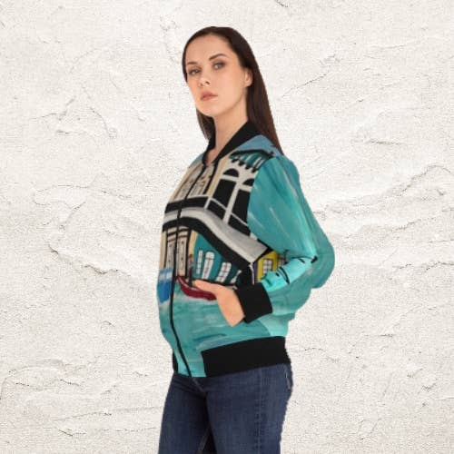 Veste Venice Bomber pour femmes pour la vente par See Joy Creative