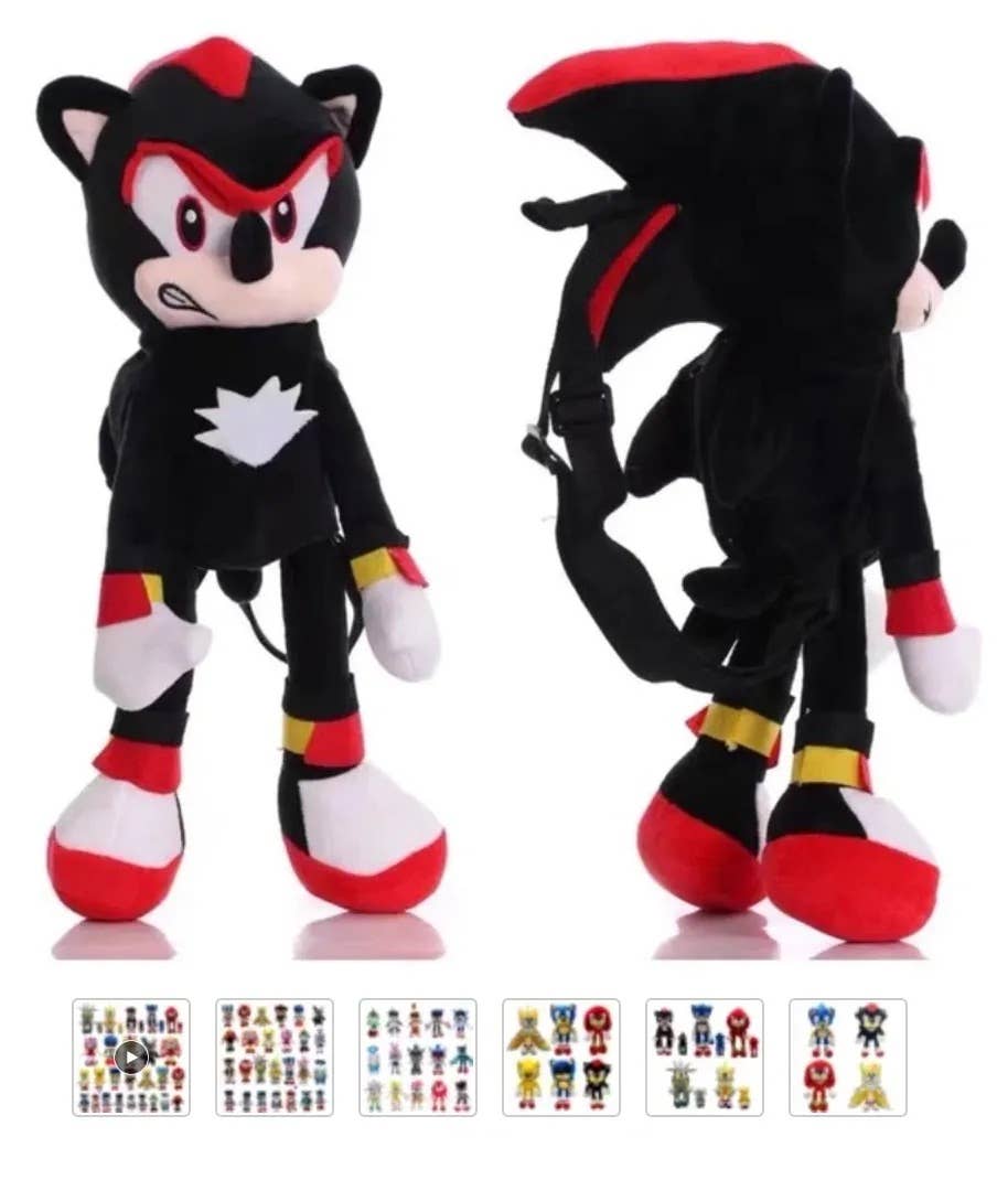 SugarQuoteMeNot LLC - Venta al por mayor Mochila - Niños - Mochila de peluche de erizo con almacenamiento tipo bolsillo - ** Nueva película infantil popular **7