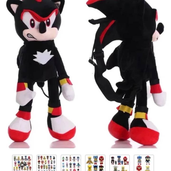 SugarQuoteMeNot LLC - Venta al por mayor Mochila - Niños - Mochila de peluche de erizo con almacenamiento tipo bolsillo - ** Nueva película infantil popular **7