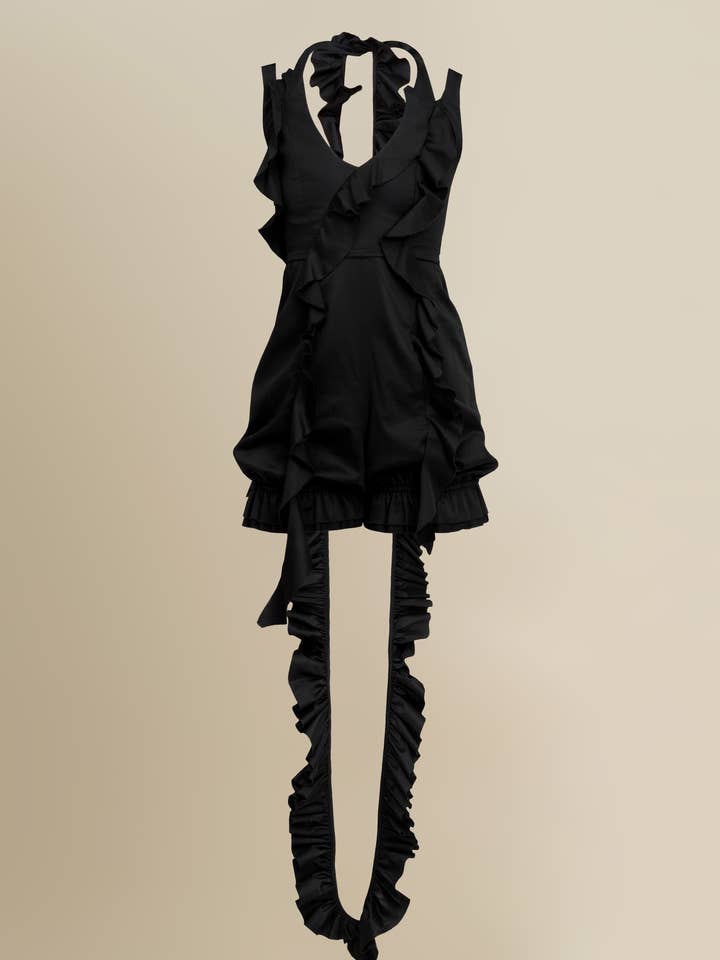 Romper Holland em Preto por atacado de Contessa Mills LLC