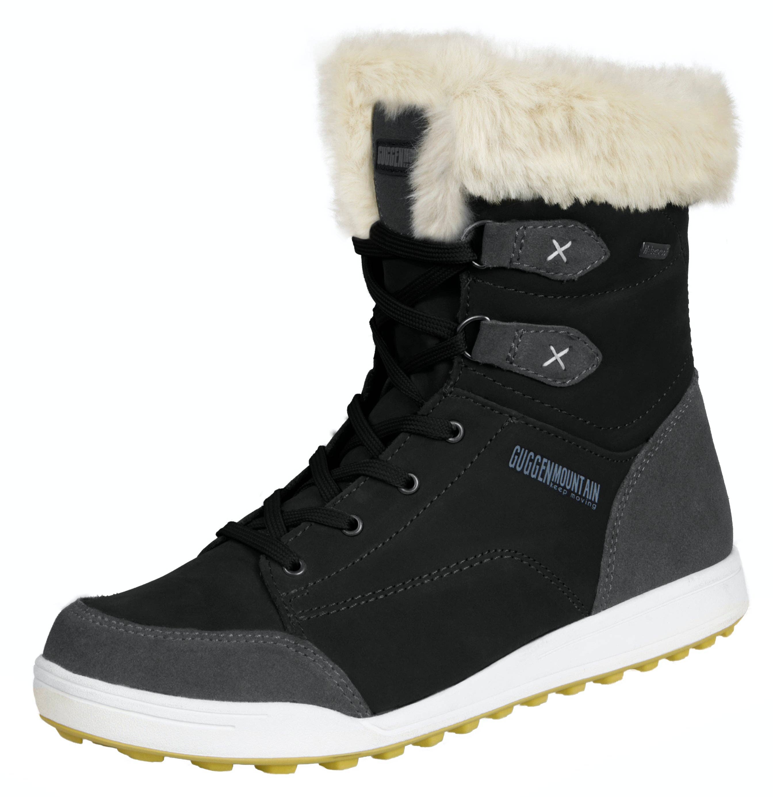GUGGEN Mountain - Wholesale Snow Boots - Women's - GUGGEN MOUNTAIN B-Ware HPC56 Damen Winterstiefel Echtleder Gefüttert Mit Kunstfell Wasserdicht Mit Membran2