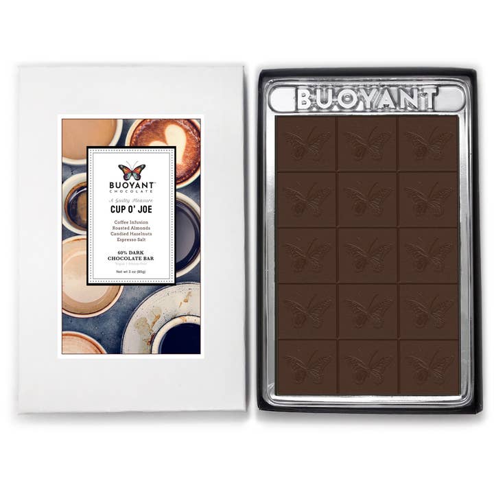 Cup O' Joe - An Artisan Chocolate Bar for wholesale by Buoyant Chocolates & Confections