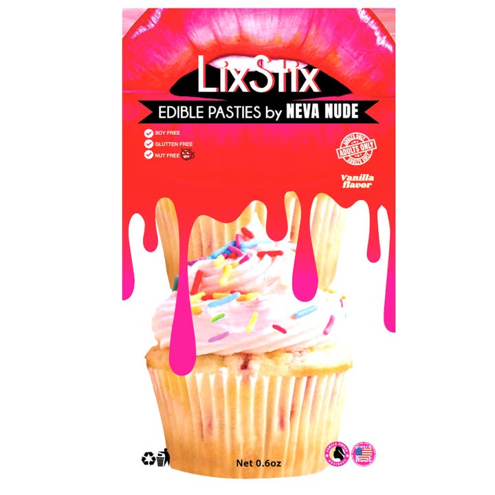 MULTI Couvre-tétons comestibles à la vanille Cupcake Warz en vente sur Faire3