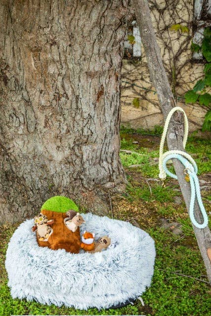 Glow Pups – wholesale Pet bed – Dog – Calming Faux Fur Dog Bed with Memory Foam Bolster23