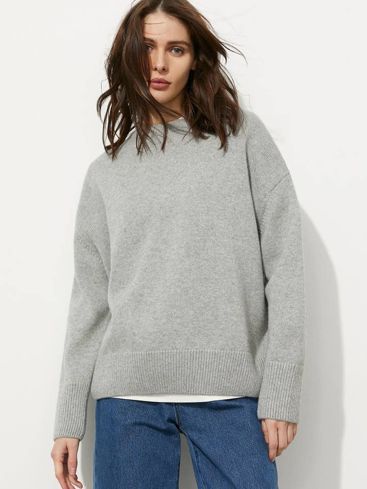 Marayn - Wholesale Knit Sweater - Women's - AutumnWinter Womens Loose Crewneck Pullover Sweater12