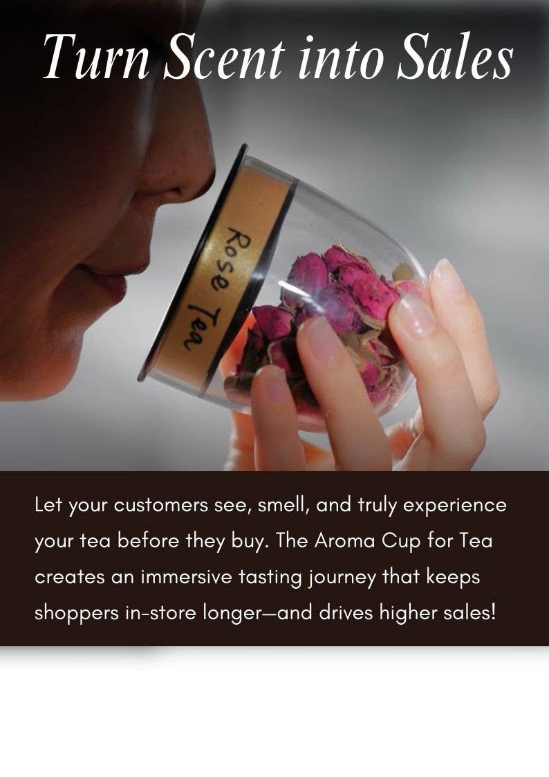 01living Ltd - Vente Présentoir de commerçant - Nourriture et boissons - Arôme de thé Odeur Tasse - Présentation de thé en vrac5