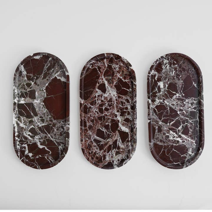 Kiwano Concept – Engroshandel Pyntebakke – ROSA LEVANTO MARMOR OVAL BAKKE