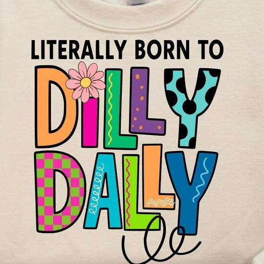Born to Dilly Dally Tee for wholesale by Stitched in Honey