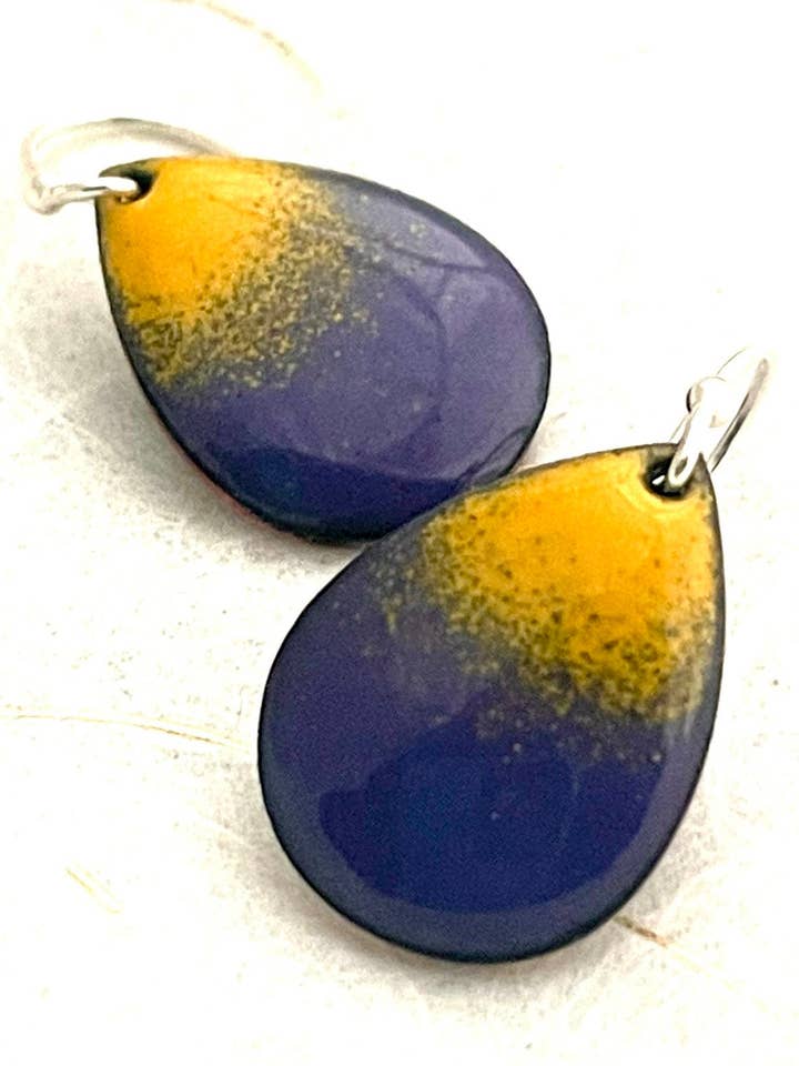 Small Teardrop Earrings, Seattle Sports Fan Earrings for wholesale by Magpie Mouse Studios