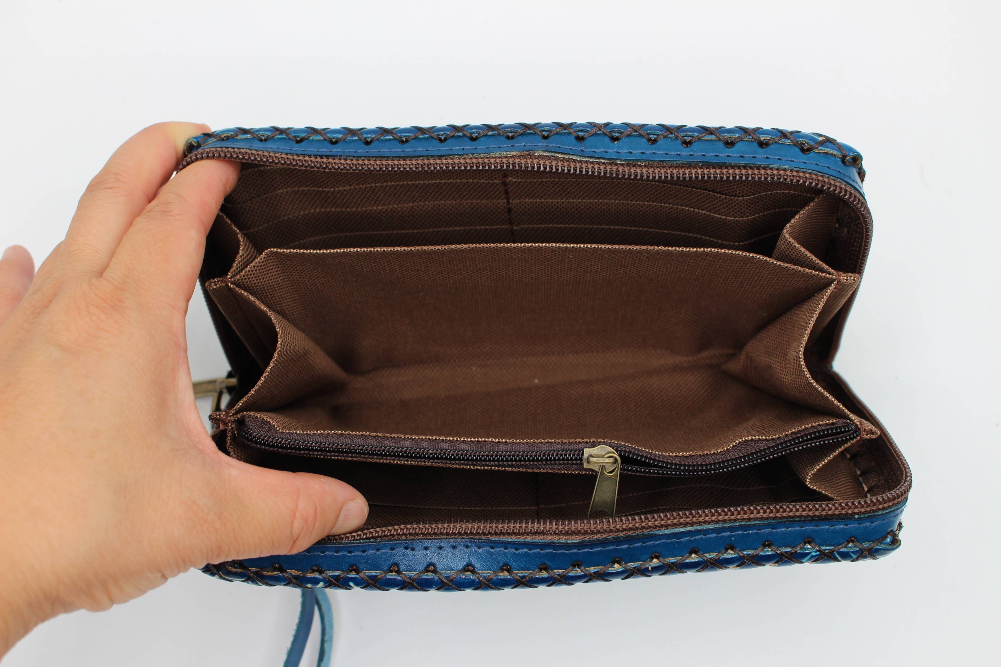 Sunflower Handmade leather inc – Carteira - Mulher por atacado – Carteira artesanal em couro para abelhas3