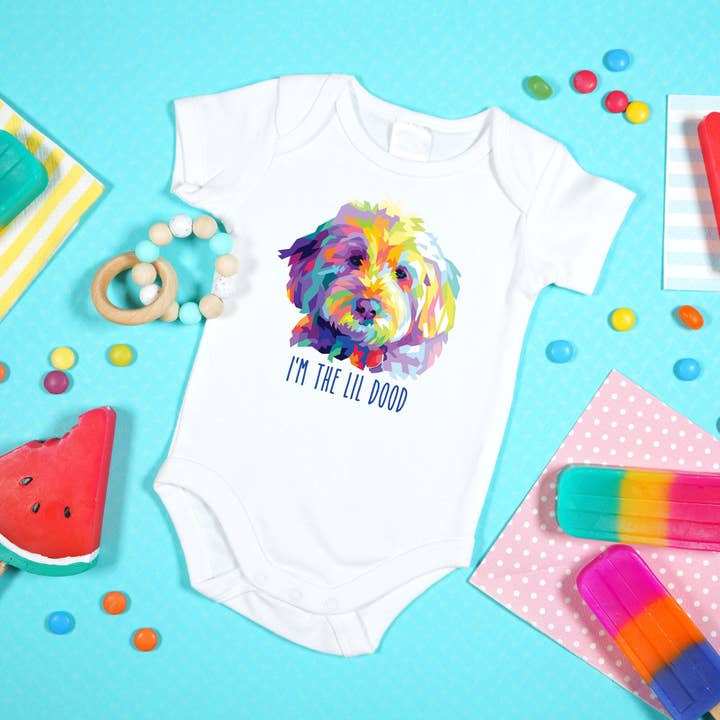 Jeg er Lil Dood Baby & Småbørns Bodystocking for engroshandel hos Doodle Dog Town