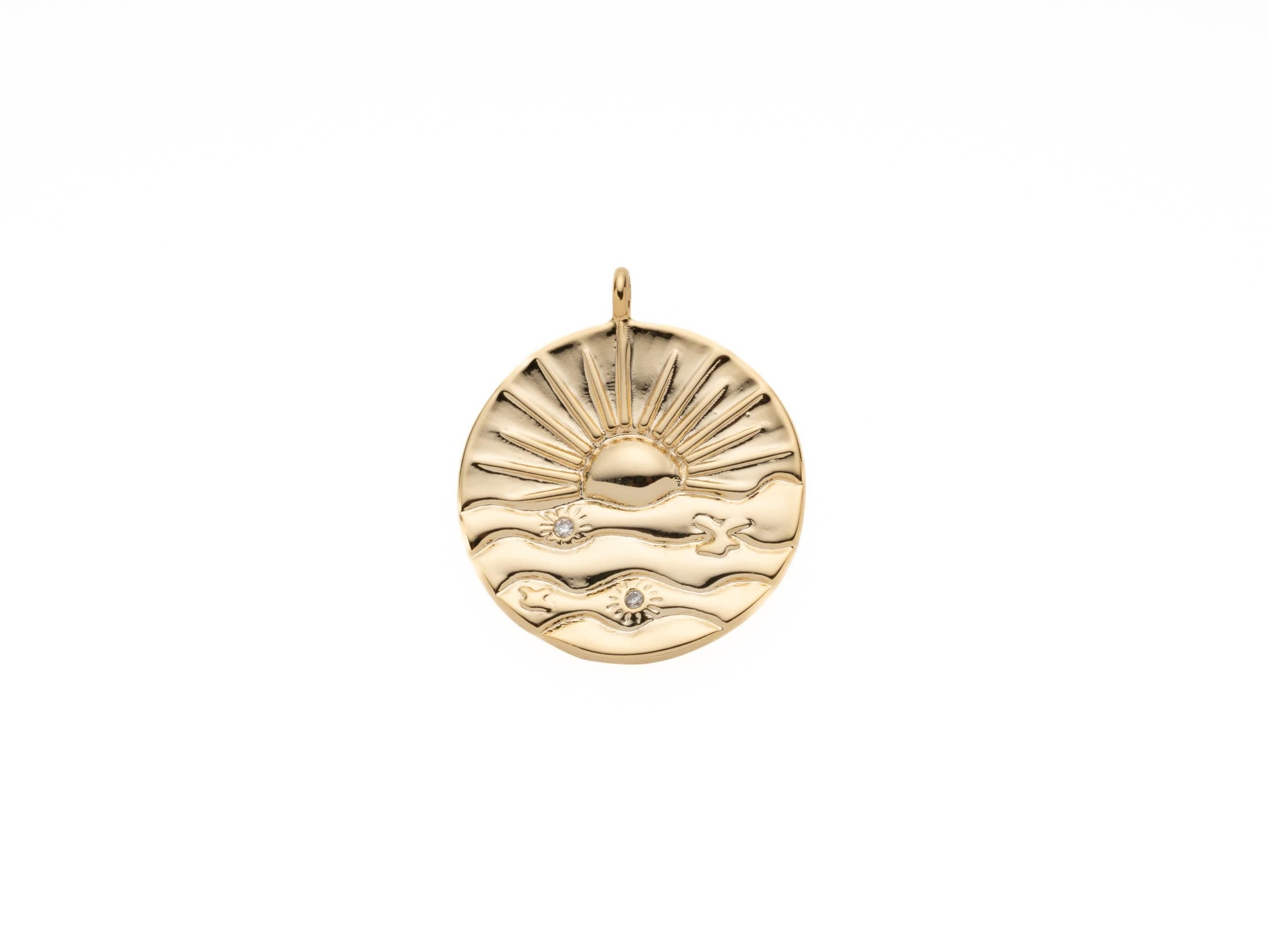Jewel Pledge - Wholesale Individual Charm/Pendant - Sun Ray Pendant,Sunburst Celestial Bohemian CPG20910
