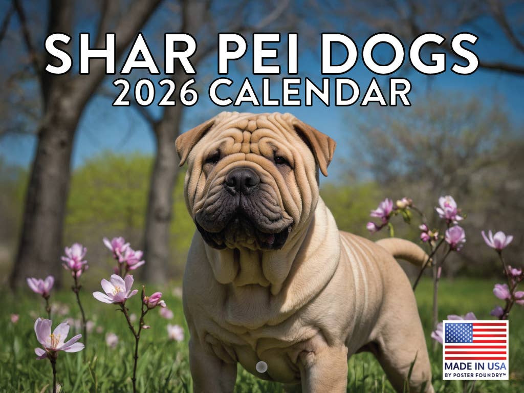 Multi-Farben Shar-Pei-Kalender 2026 für Hundefreunde für den Großhandel auf Faire0