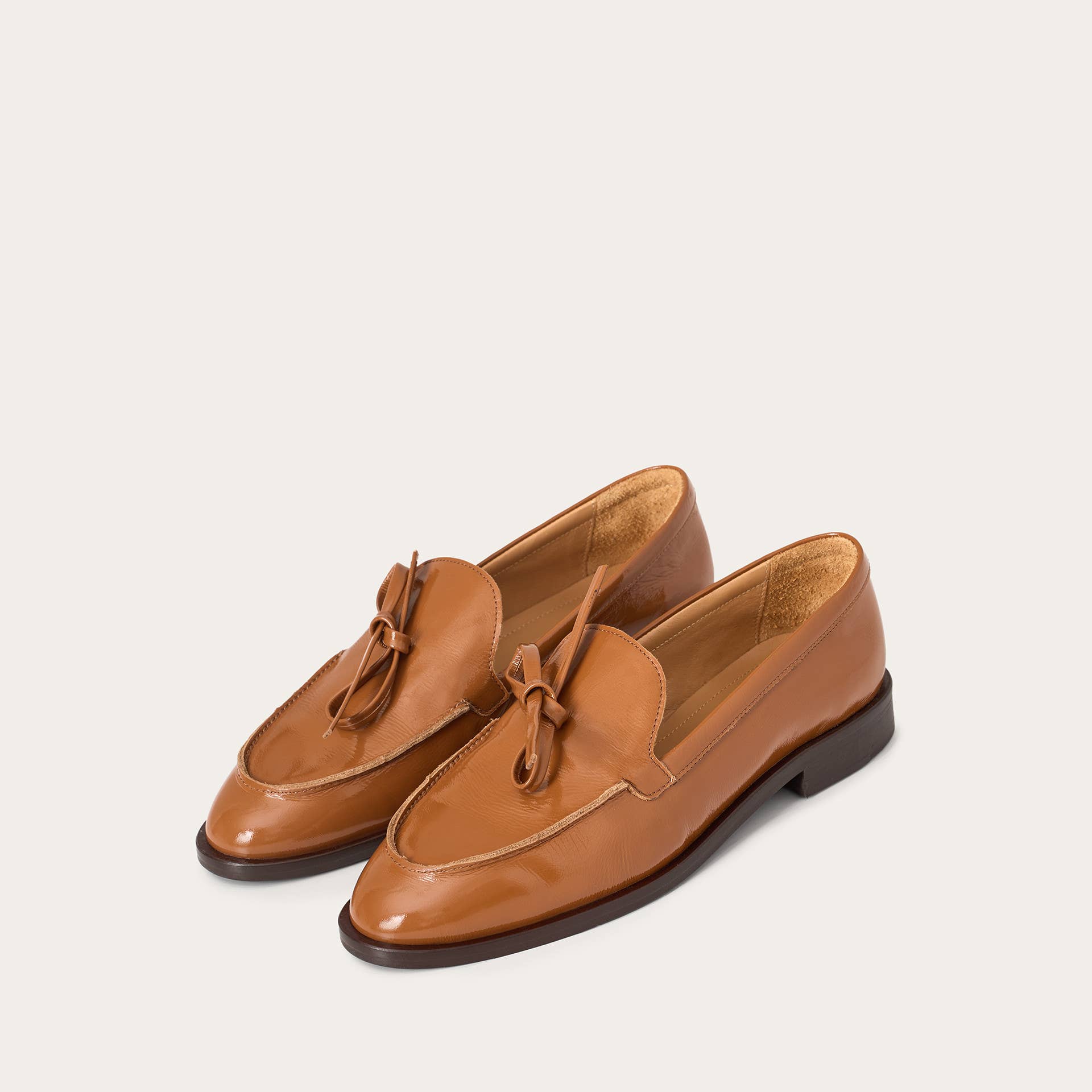 amber Raphael Flats, glossy caramel for wholesale on Faire3