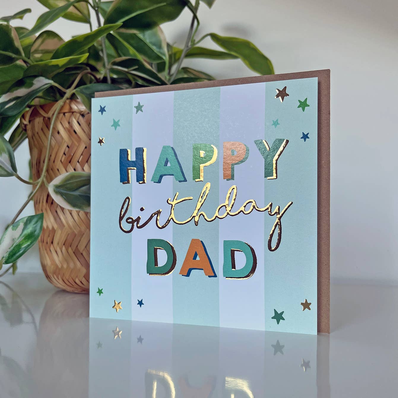 Michelle Fiedler Design – wholesale Birthday card – Celebration Dad Birthday Gold Foil1