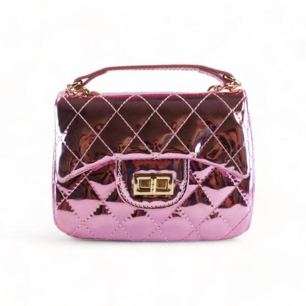 Doe a Dear - Wholesale Crossbody Bag - Kids - B1220-1 Crossbody Metallic Quilted Purse (4 Colors)14