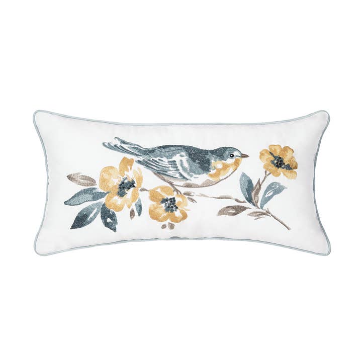Calix Bluebird Bird Throw Pillow for wholesale by C&F Home
