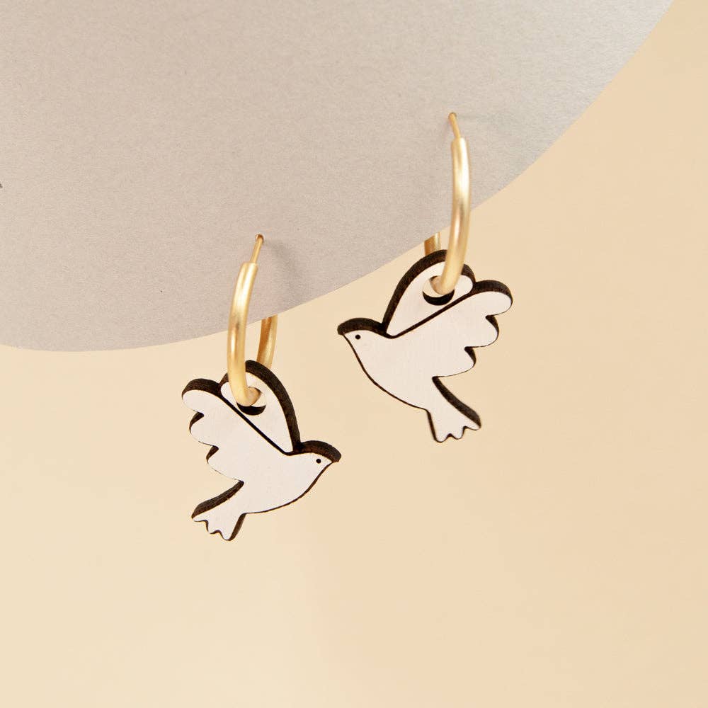 Materia Rica - Wholesale Hoop Earrings - Flying Dove
