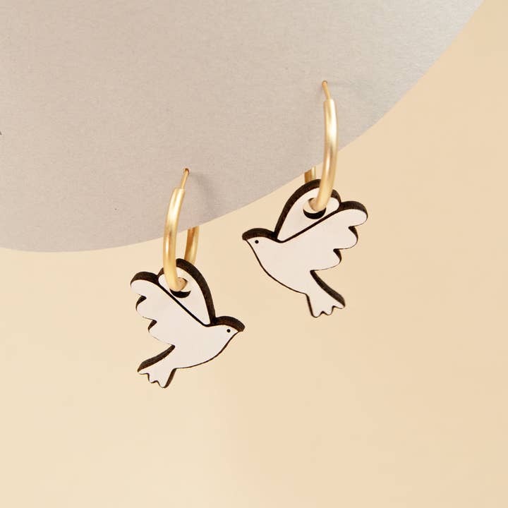 Materia Rica ☀️ - Venta al por mayor Pendientes colgantes - Paloma voladora