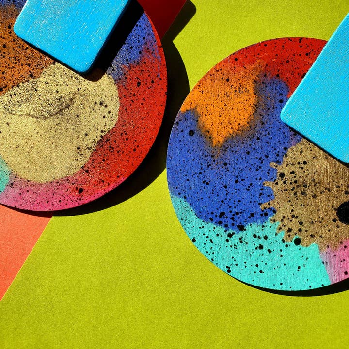 AND-MADE by Hand - Wholesale Dangle Earrings - KELLI - Abstract Stud - 2 Sizes9