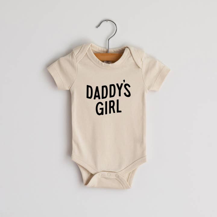 Gladfolk - Wholesale Bodysuit (Non-Footed) - Baby - Cream Daddy's Girl Modern Organic Baby Bodysuit