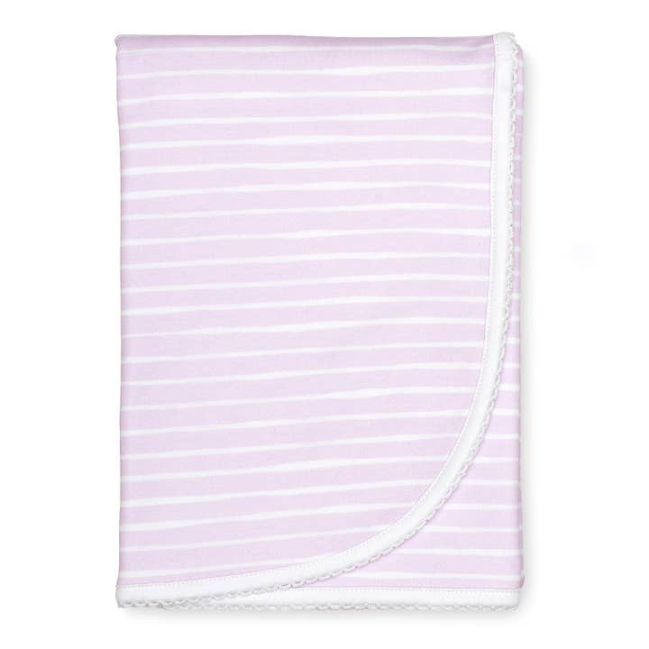 Lavender Bow - Wholesale Bedding Blanket - Kids & Baby - Lilac Stripe Blanket
