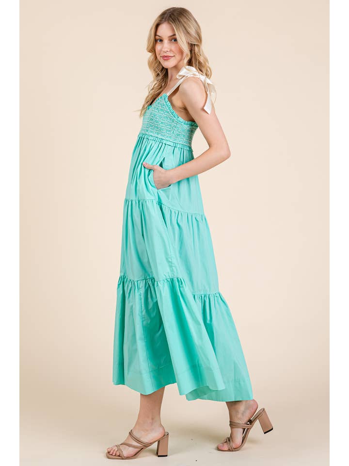 GeeGee x Lovelo - Vendita all'ingrosso Vestito - Donna - Abito midi plissettato a balze taglie comode, MD51552PL8