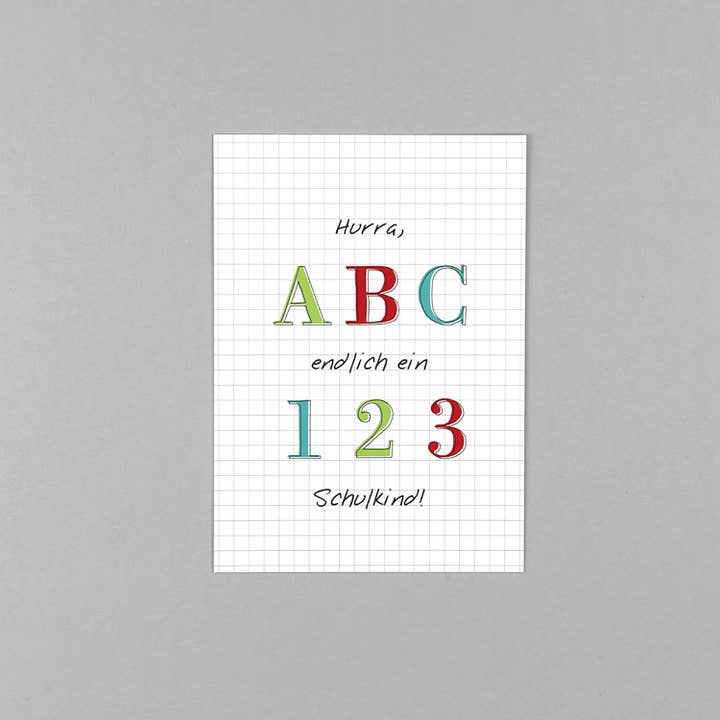 Postcard school enrollment Henri for wholesale by Kunst an Papier