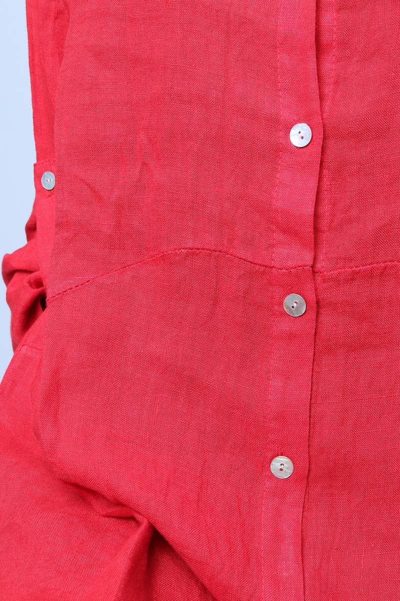 LÉA & LUC - Wholesale Dress - Women's - Long shirt dresses in 100% Linen REF. 148460