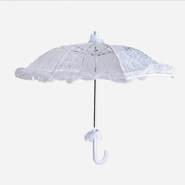 WHITE LACE UMBRELLA SMALL 102 (2PC) for wholesale on Faire