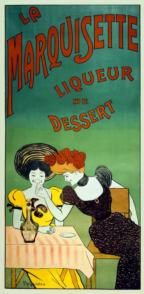 Multicolore Illustration Vintage La Marquisette Cappiello Affiche d'Art de Voyage en vente sur Faire0