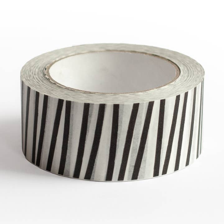 White printed striped tape, kraft tape, packaging tape for wholesale by Packplan