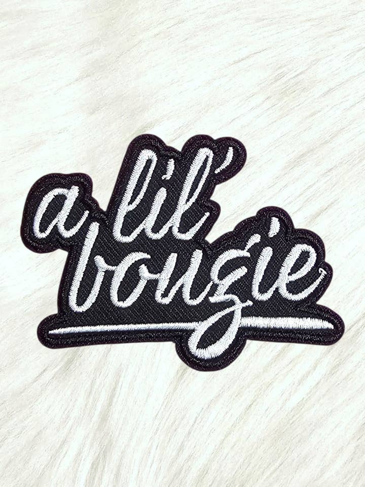 a lil' Boujie Embroidery On Patch for wholesale by Scratch Decor