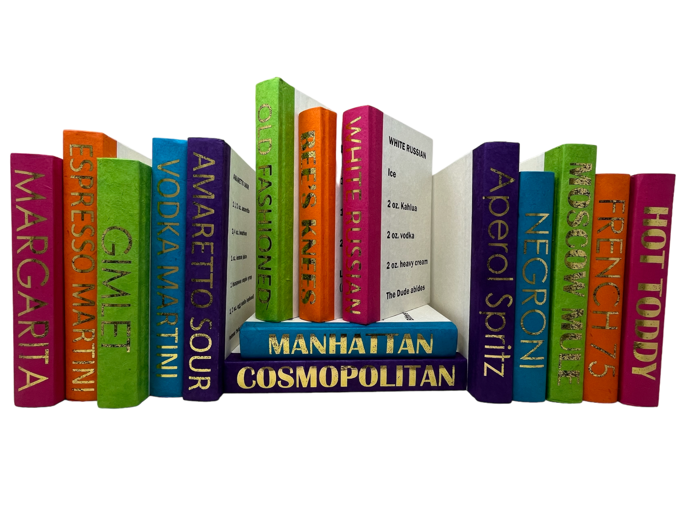 E. Lawrence, Ltd. - Wholesale Display Book - Gold Lettered Mixology Series on bold colors - By the Book1