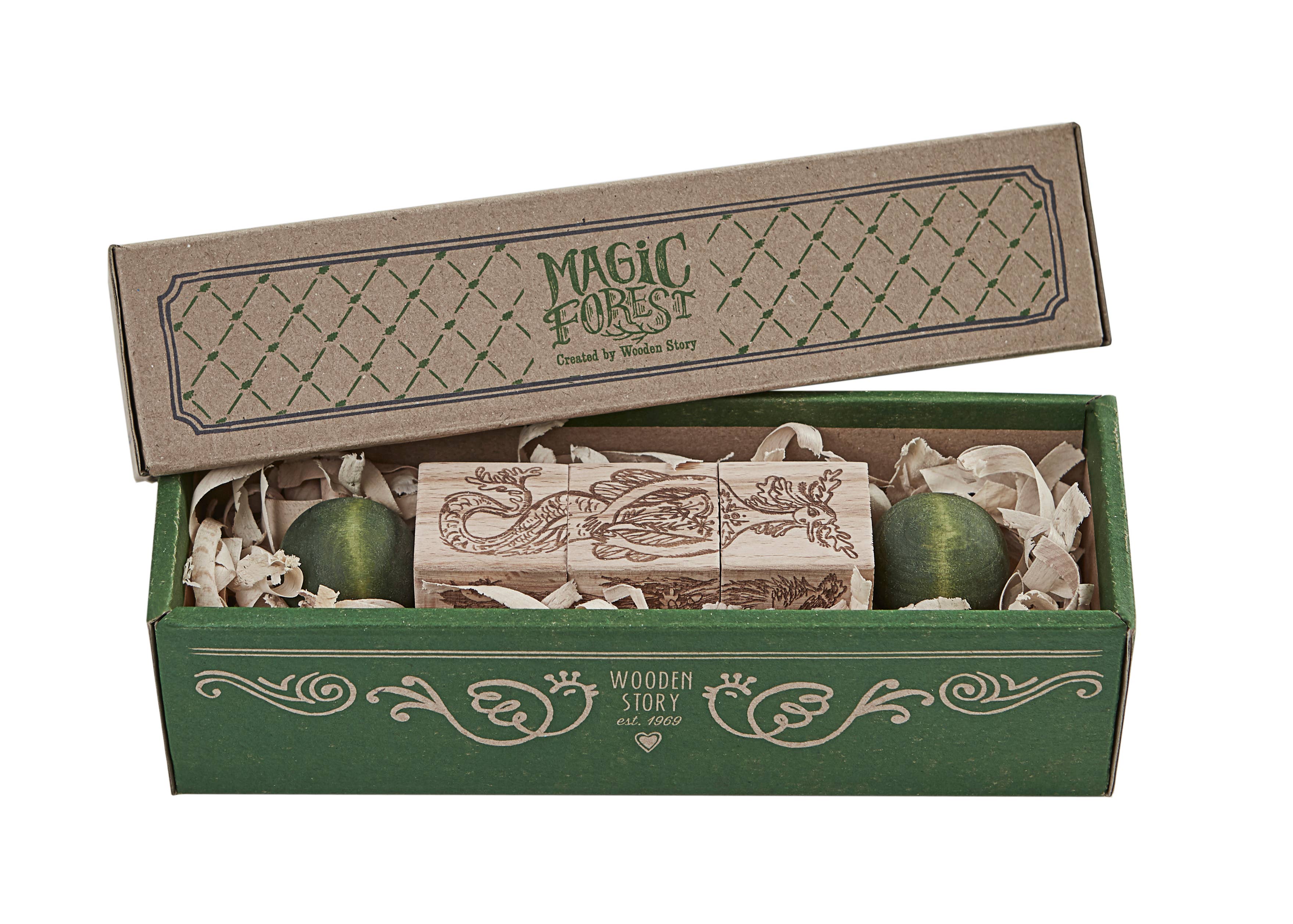 Wooden Story Sp. z o.o. - Wholesale Houten speelgoed - Kinderen - Draai de blokken - Magisch bos - groen6