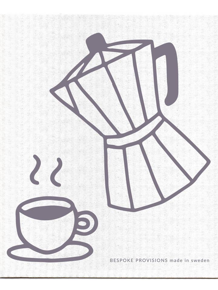 Espresso Coffee Swedish Dishcloth - Reusable Sponge Cloth for wholesale by Bespoke Provisions