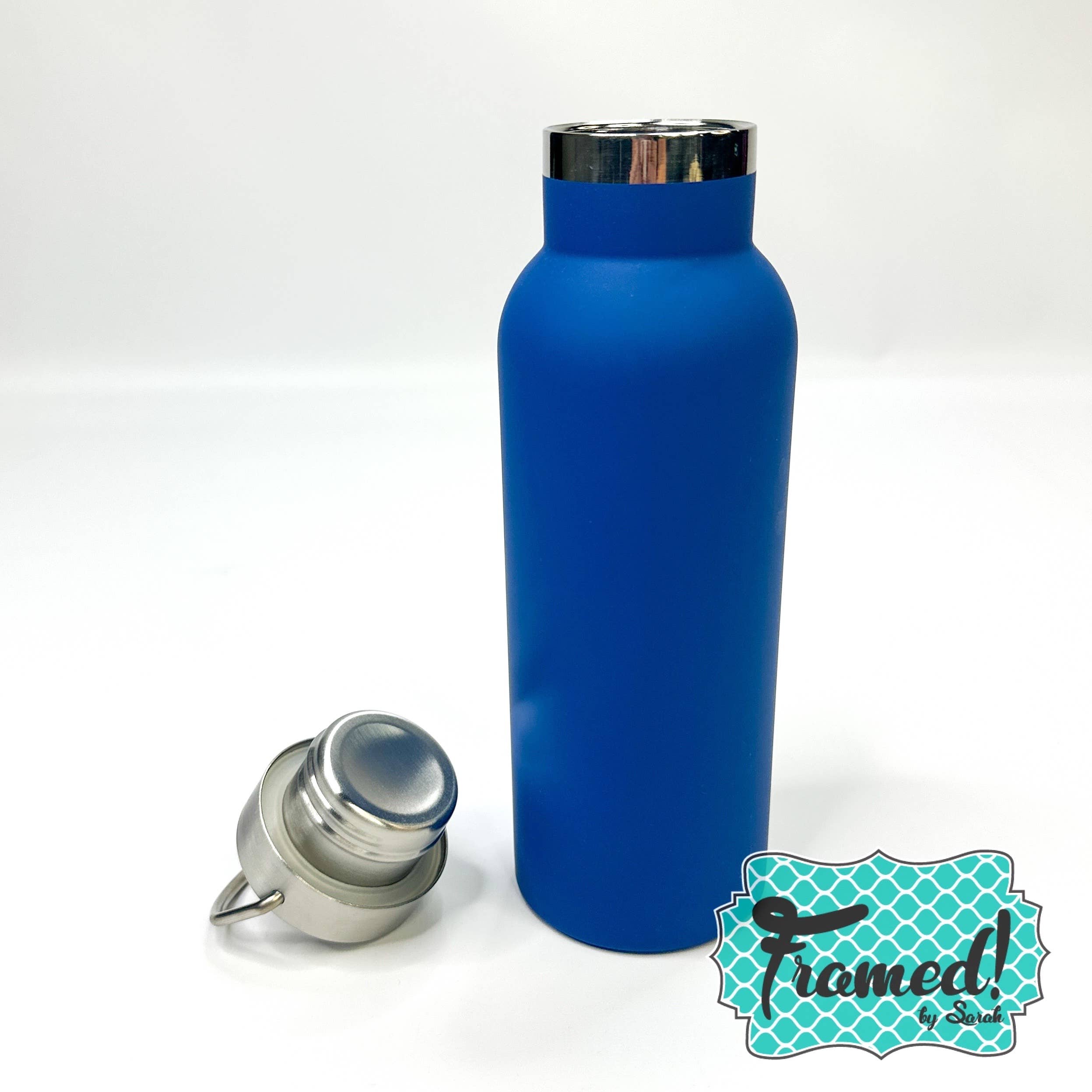 Framed By Sarah - Wholesale Water Bottle - Blue Stainless Steel Water Bottle1