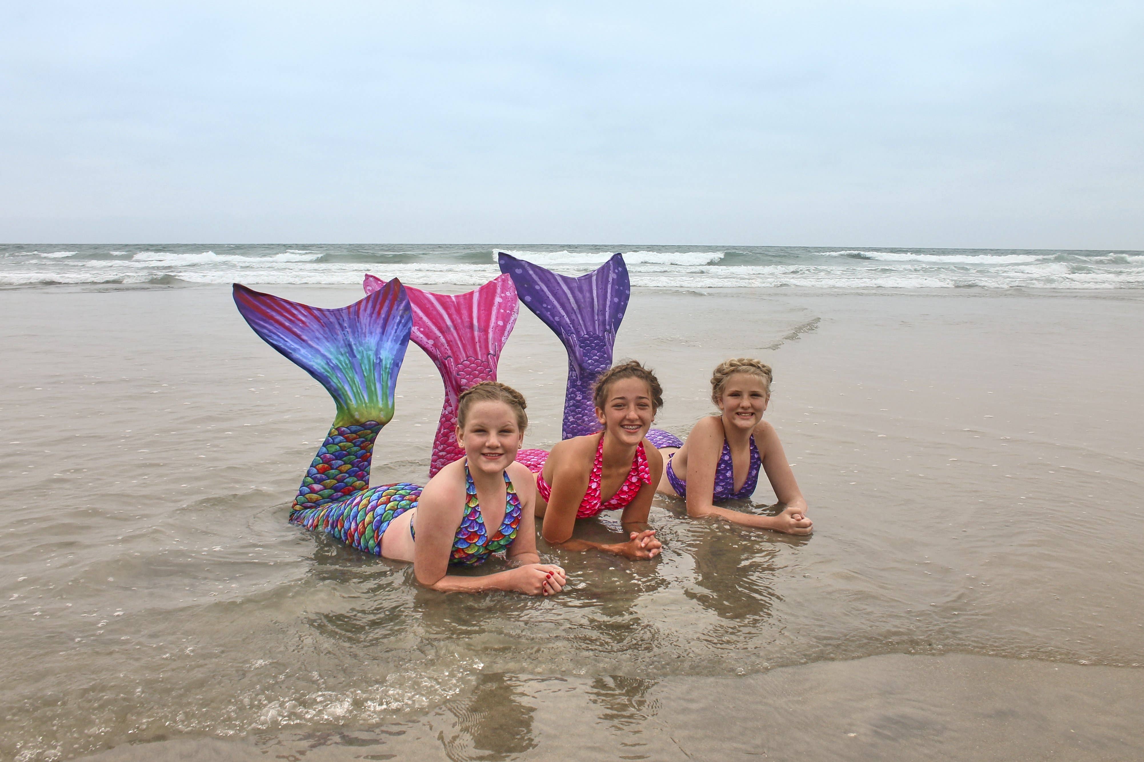 Sun Tail Mermaid - Wholesale Beach/Pool Toy - Kids & Baby - Hawaiian Rainbow Mermaid Tail + Monofin Set for kids, girls, teens, and women (pool toy)4