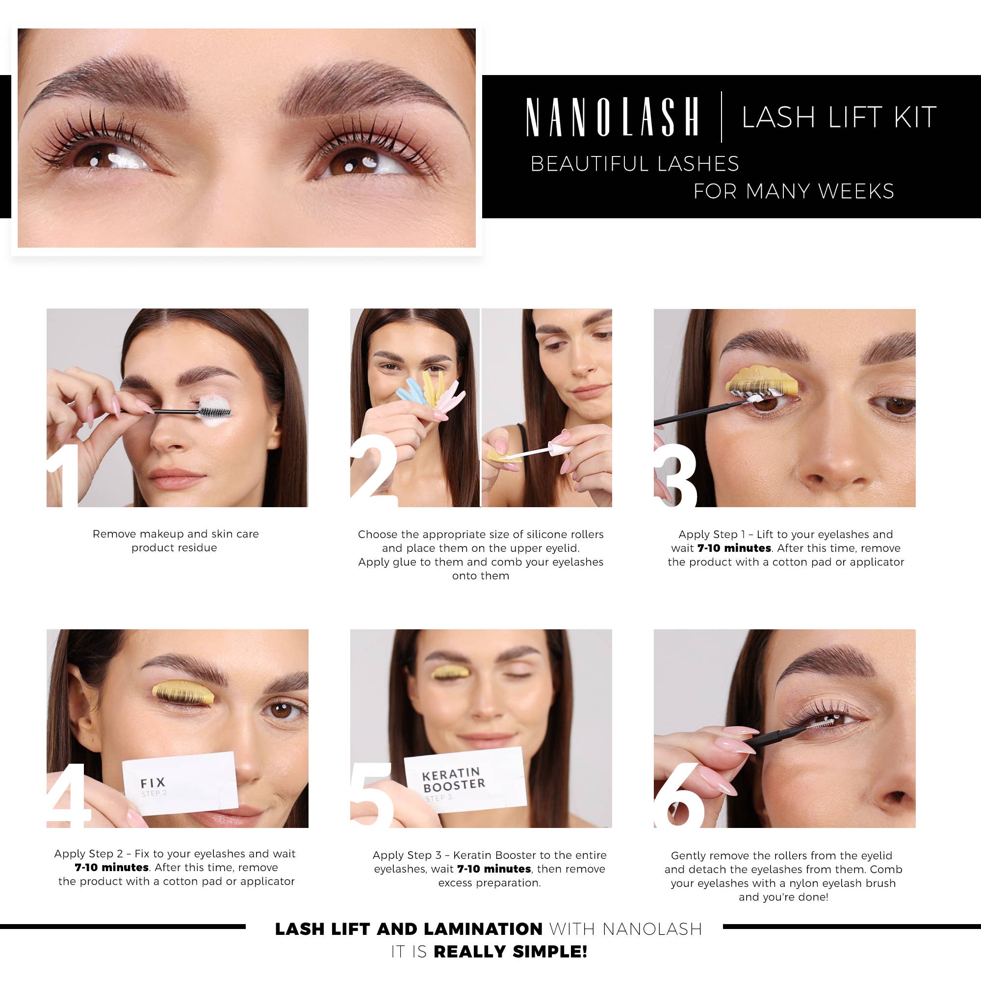 Everett Cosmetics - Wholesale False/Fake Eyelashes - Nanolash Lash Lift Kit4