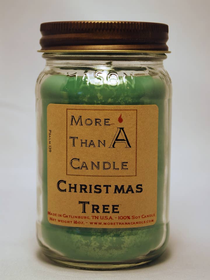 Christmas Tree - 16 oz Mason Jar for wholesale by More Than Candle
