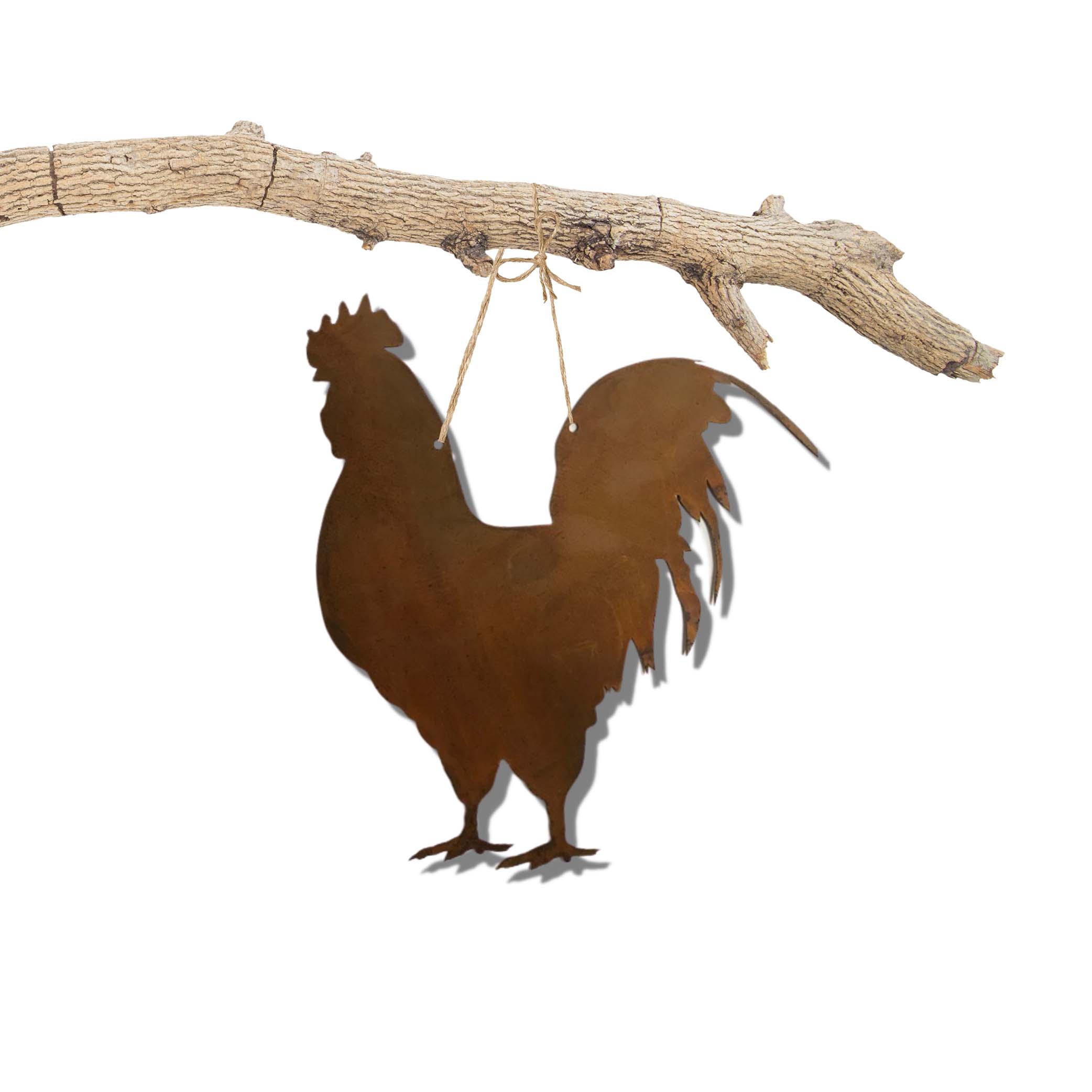 Rostikal - Vendita all'ingrosso Ornamenti/decorazioni per esterni - Gallina e gallo | decorazione da appendere alla finestra | decorazione da giardino color ruggine4