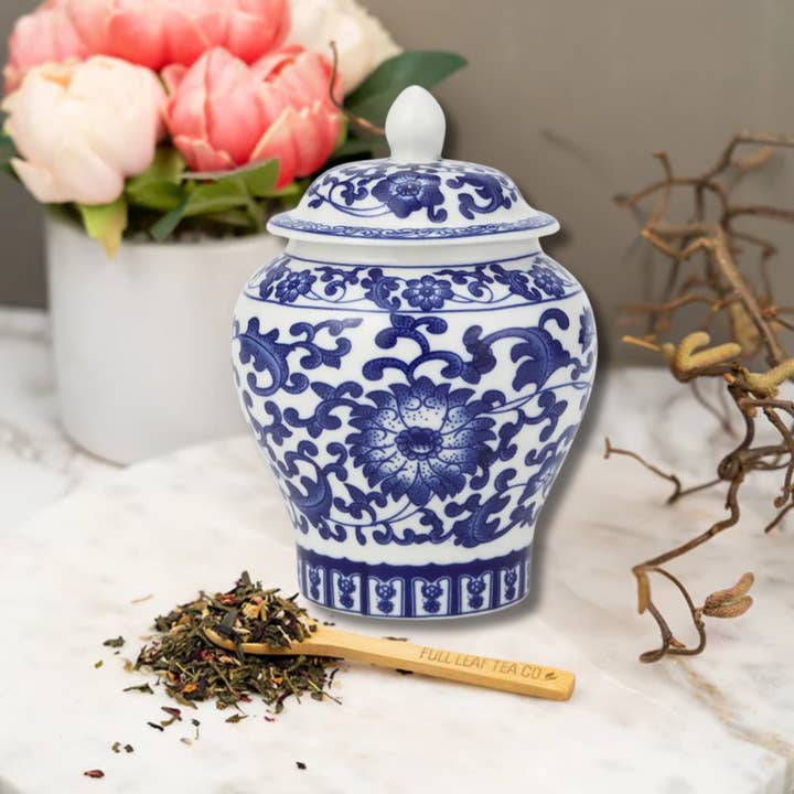 Original Source - Wholesale Canister - Blue & White Floral Canister