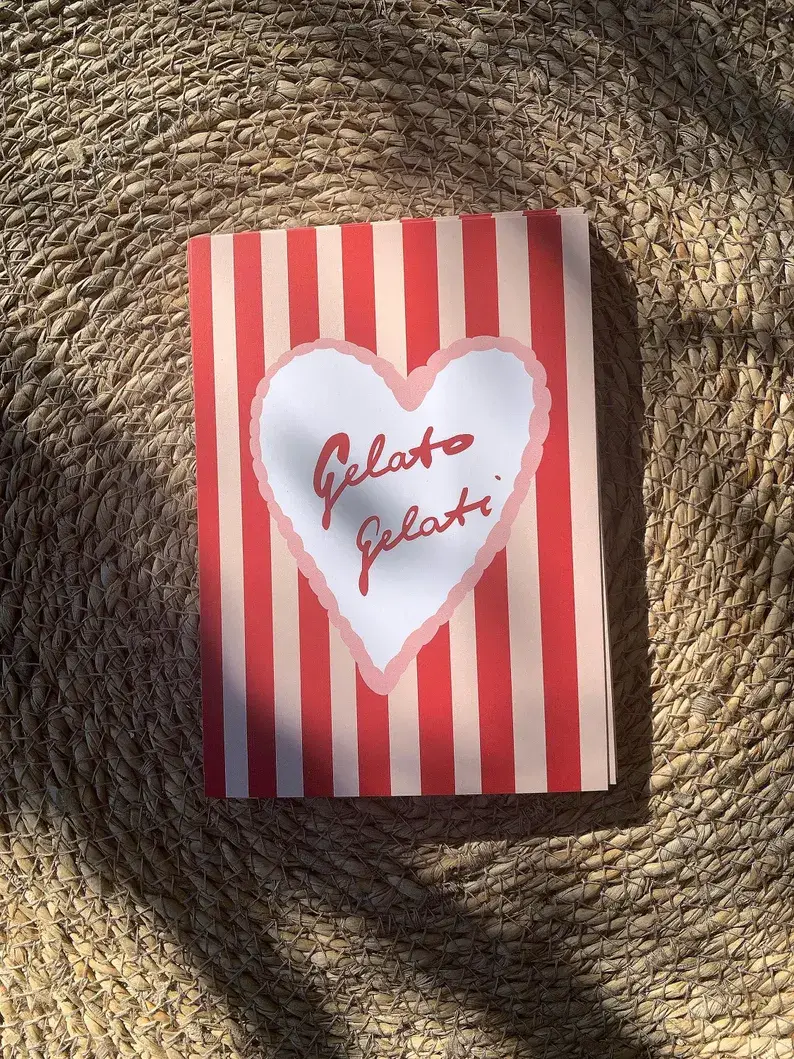 Ute Arnold / Hej.Ibiza - Wholesale Postcard - * Gelato Gelati * Postcard1